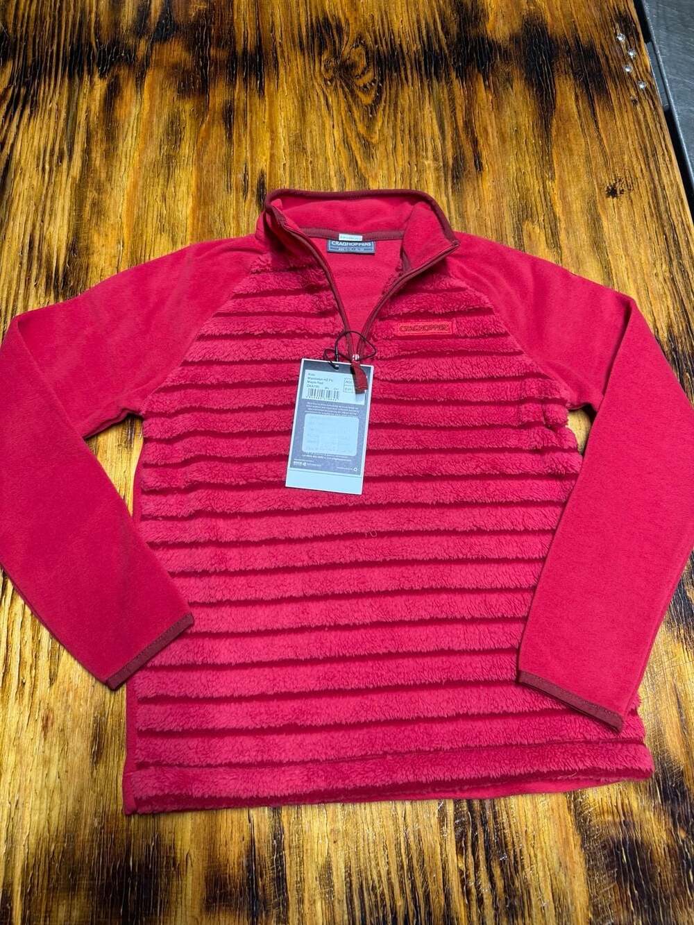 Craghoppers Red/Orange Fleece 1/4 Zip Pullover Women's Size Large
